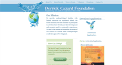 Desktop Screenshot of derrickcazardfoundation.org